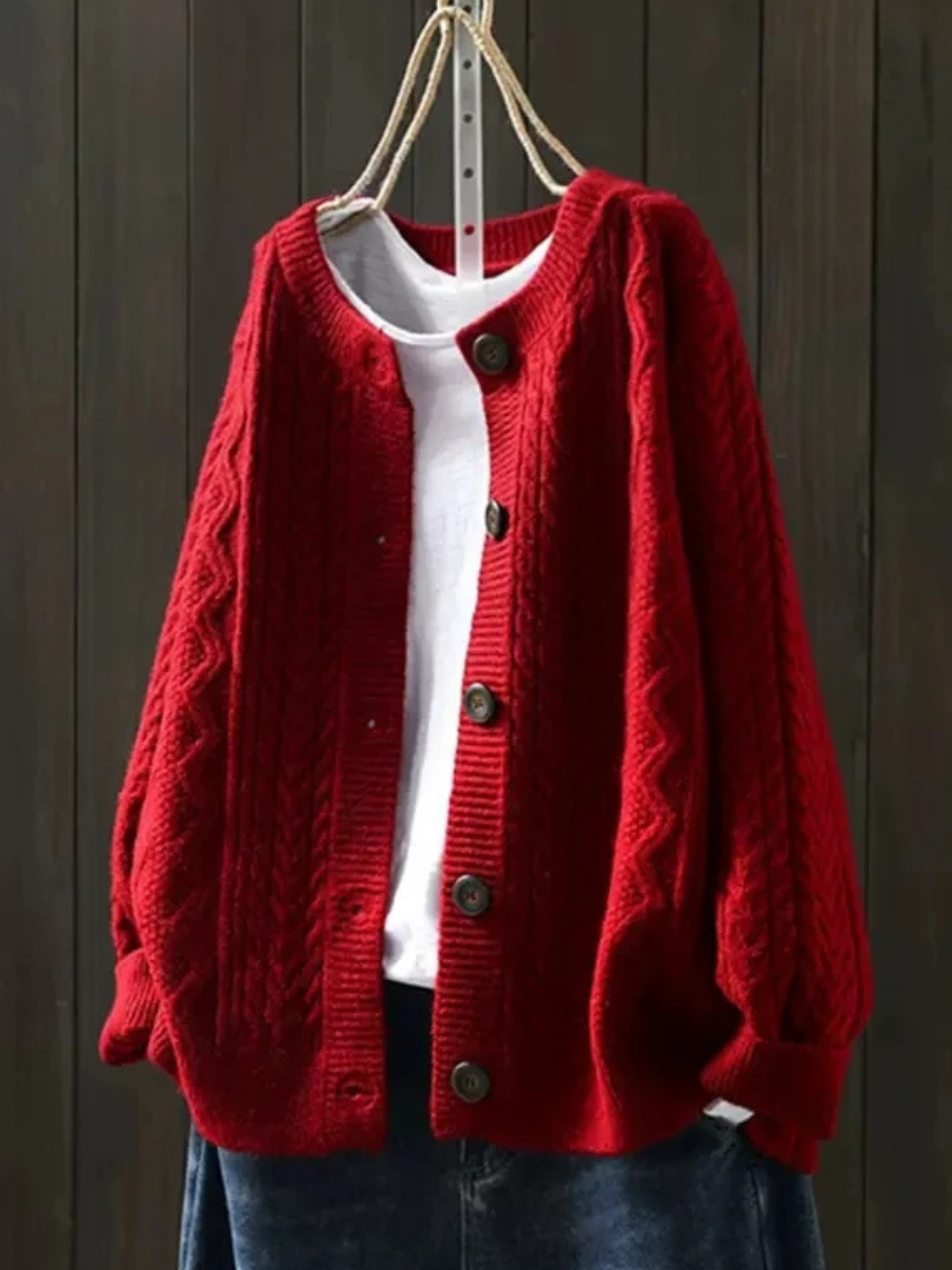 OLIVIA™|CLASSIC CABLE CARDIGAN