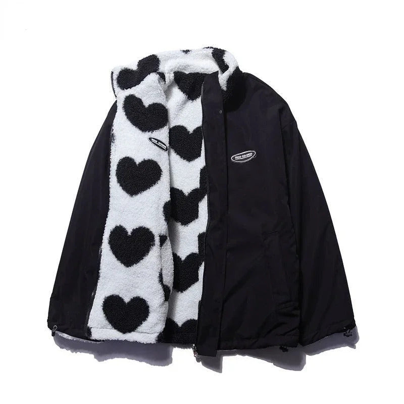 MEGAN™|REVERSIBLE HEART JACKET